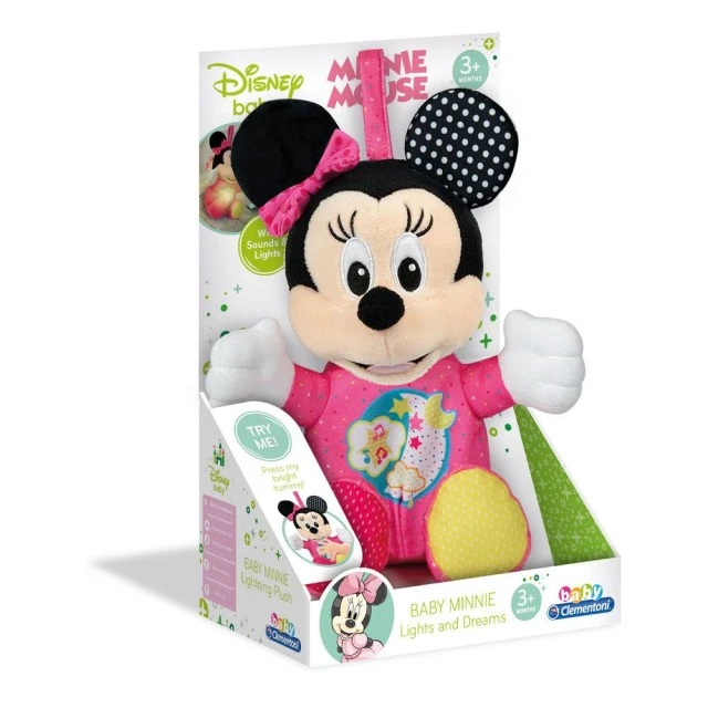 CLEMENTONI BABY Minnie Mouse plush toy with sound and light