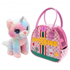 CuteKins Kitten Unicorn in bag Rainbow