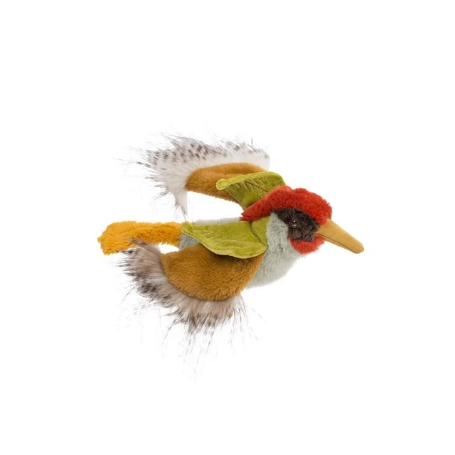 Soft cuddly toy woodpecker