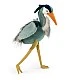 Soft toy grey heron