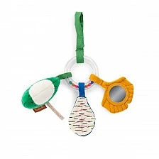 Soft toy with hanging activities