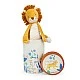Soft toy lion cub in a box