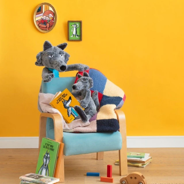 Soft toy big wolf Moulin Roty