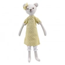 Linen toy Bear girl 30 cm.