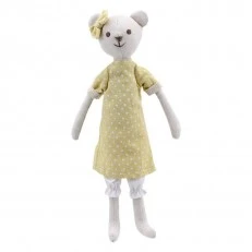 Linen toy Bear girl 30 cm.