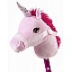 Wooden horse on a stick Pink unicorn 75 cm.