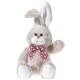 Brown bunny with checkered ribbon 30 cm