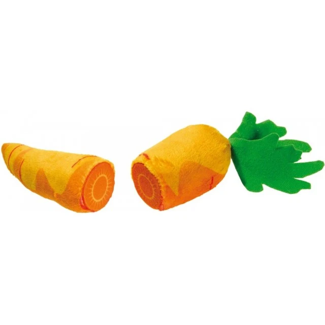 Plush carrot with magnet 2 parts