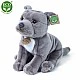 Stuffed Starfordshire bull terrier dog gray 30 cm.