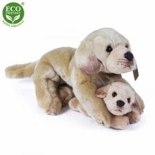 Plush Labrador dog 30 cm with baby 15 cm.