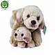 Plush Labrador dog 30 cm with baby 15 cm.