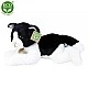 Plush Cat black and white lying down 30 cm.