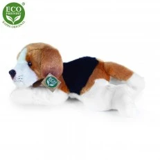 Plush dog Beagle lying down 30 cm.