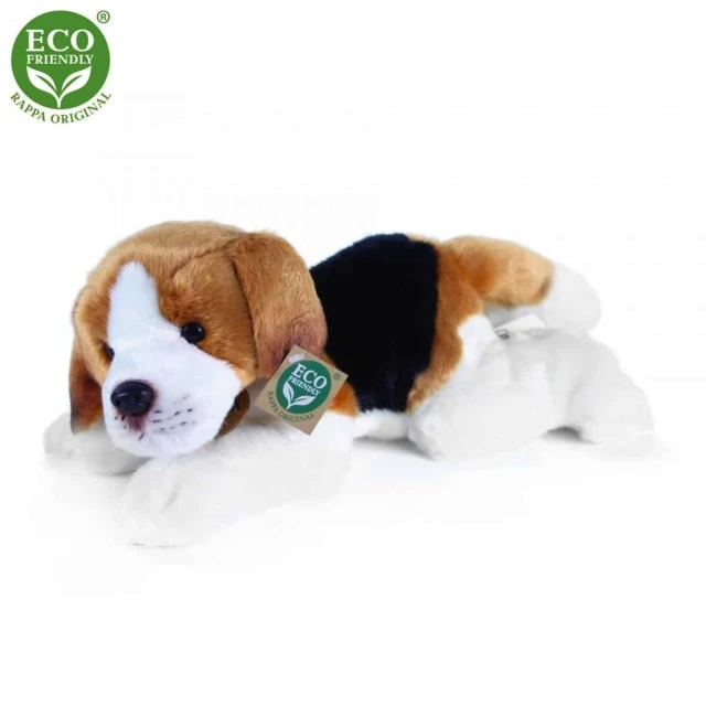 Plush dog Beagle lying down 30 cm.