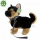 Plush Dog German Shepherd with a leash standing 23 cm.