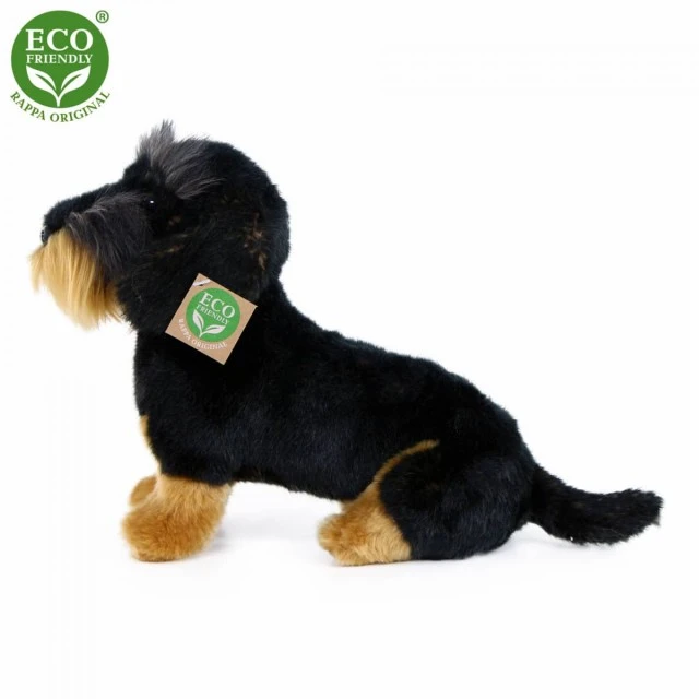 Plush Dog Dachshund sitting 30 cm.