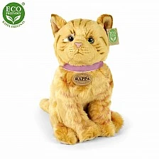 Plush Cat brown sitting 25 cm.