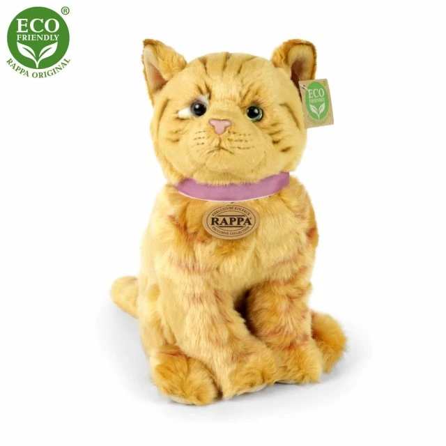 Plush Cat brown sitting 25 cm.