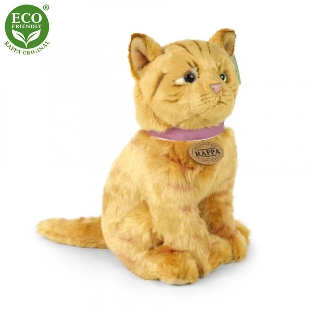 Plush Cat brown sitting 25 cm.