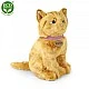Plush Cat brown sitting 25 cm.