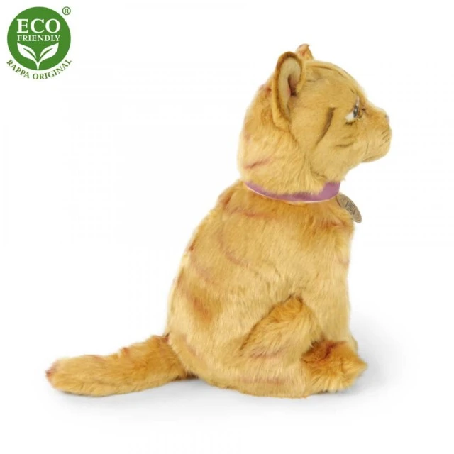Plush Cat brown sitting 25 cm.