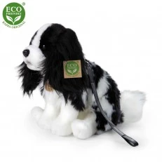 Plush Dog Cavalier King Charles Spaniel with a leash sitting 27 cm.