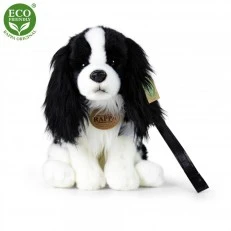 Plush Dog Cavalier King Charles Spaniel with a leash sitting 27 cm.