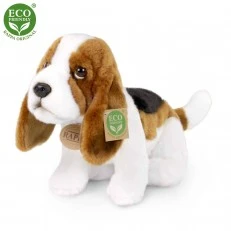 Plush standing Basset Hound 32 cm.