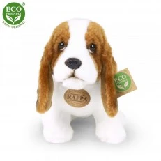 Plush standing Basset Hound 32 cm.