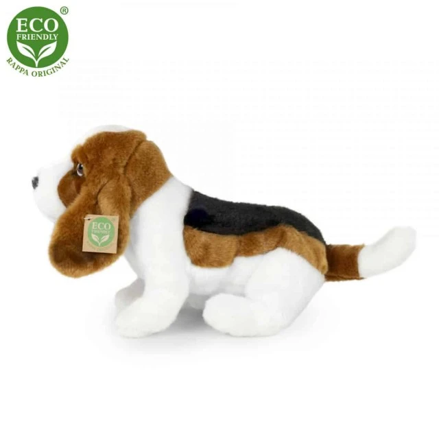 Plush standing Basset Hound 32 cm.
