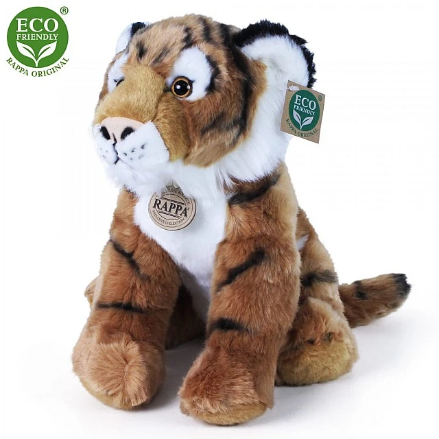 Plush Tiger sitting 30 cm.
