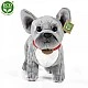Plush Dog French Bulldog gray standing 30 cm.
