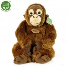 Plush Orangutan sitting 27 cm.
