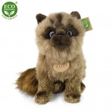Plush Siamese cat sitting 28 cm.