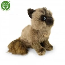 Plush Siamese cat sitting 28 cm.