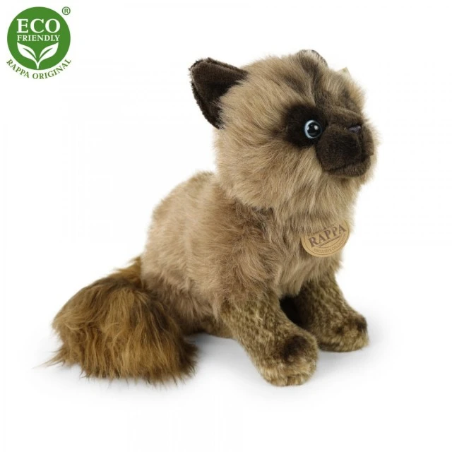 Plush Siamese cat sitting 28 cm.