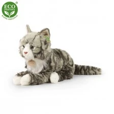 Plush Norwegian cat 38 cm. lying down