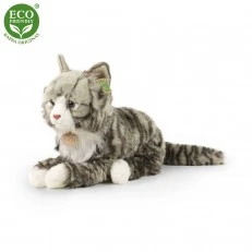 Plush Norwegian cat 38 cm. lying down