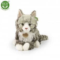 Plush Norwegian cat 38 cm. lying down