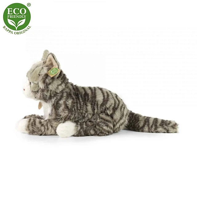 Plush Norwegian cat 38 cm. lying down