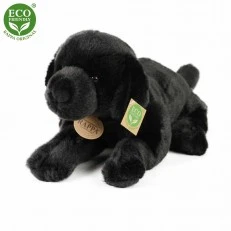 Plush Dog Black Labrador Lying 40 cm.