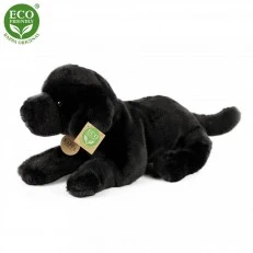 Plush Dog Black Labrador Lying 40 cm.