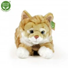 Plush Red tabby cat lying down 40 cm.