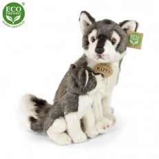 Plush Wolf 27 cm with baby 15 cm.
