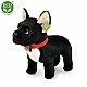 Plush Dog French Bulldog black standing 30 cm.