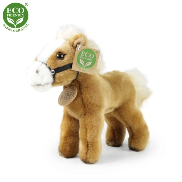 Plush Brown horse standing 20 cm.