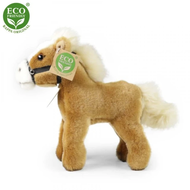 Plush Brown horse standing 20 cm.