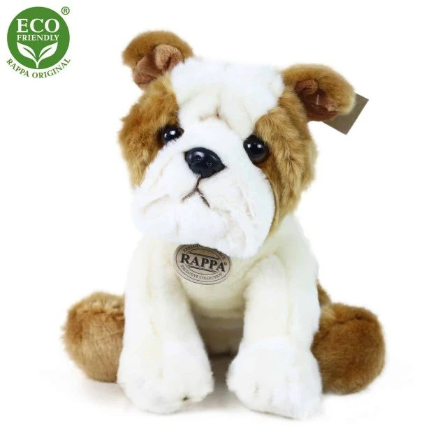Plush Sitting Bulldog Dog 26 cm.