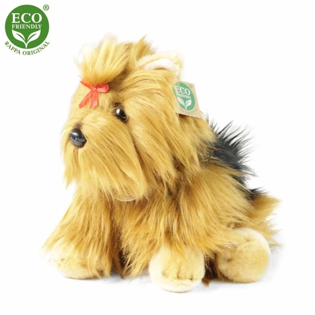 Plush Dog Yorkshire Terrier sitting 30 cm.