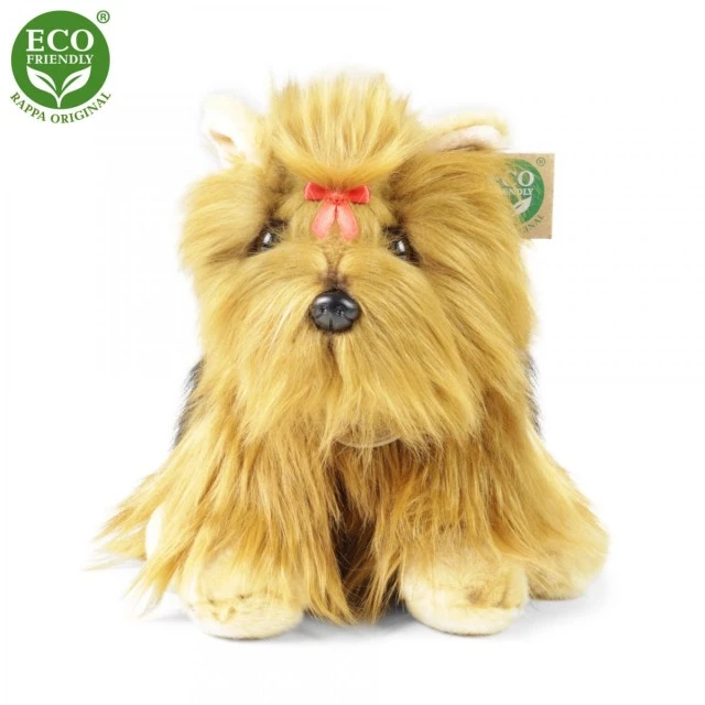 Plush Dog Yorkshire Terrier sitting 30 cm.